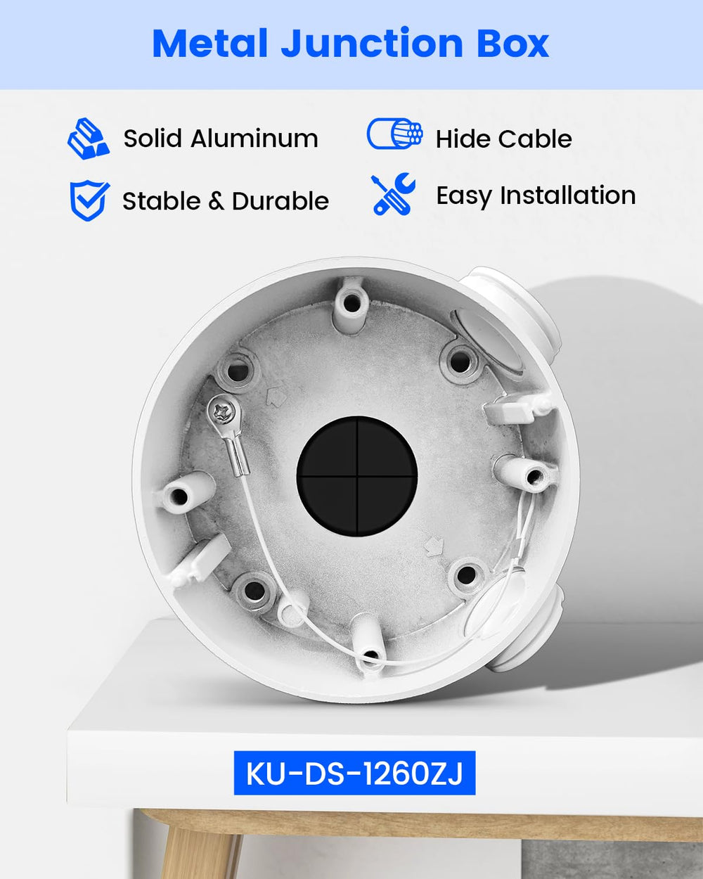 KU-DS-1260ZJ Aluminum Security Camera Junction Box for Hik Bullet Cameras