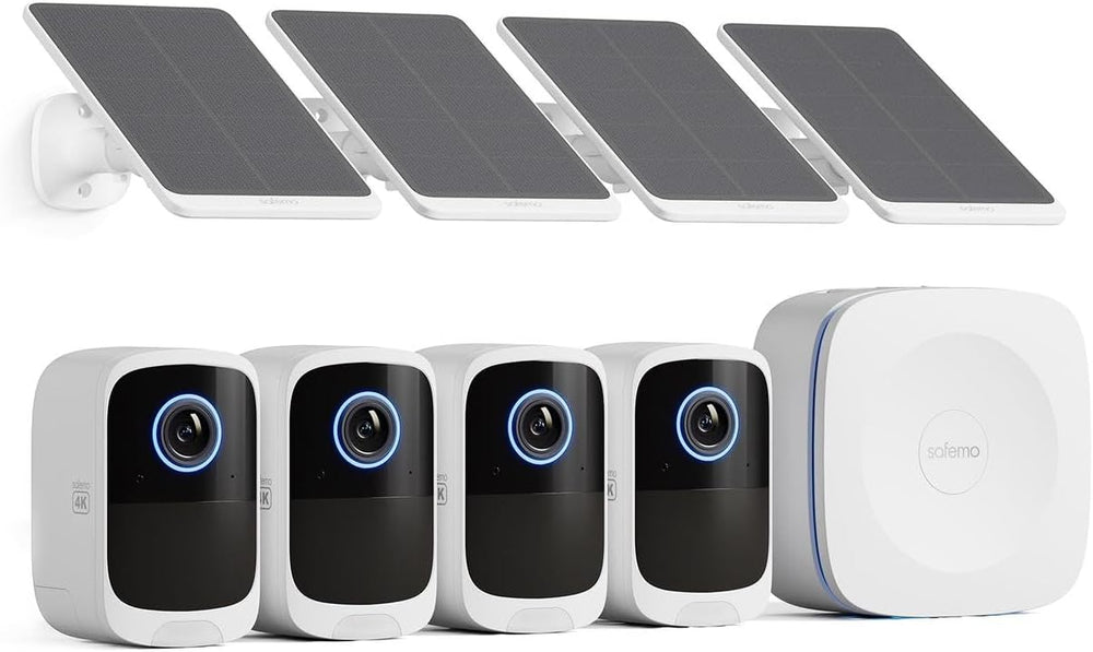 Safemo 4K Security Cameras Wireless Outdoor/Indoor, Battery Cameras