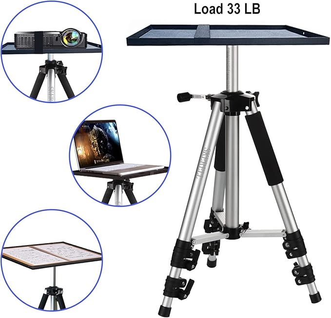 SKERELL Projector Stand Tripod Adjustable: Universal Laptop Standing Height