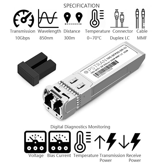 OPSTRAN 10GBASE-SR SFP+ Optical Transceiver Module Compatible (4 Pack)