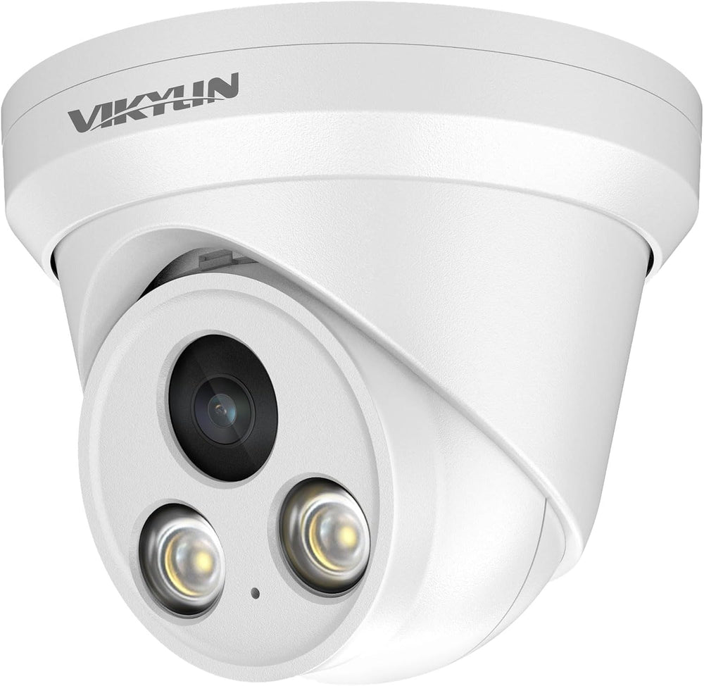 VIKYLIN 4K 8MP Full Color AI Turret IP PoE Camera with F1.0 Aperture