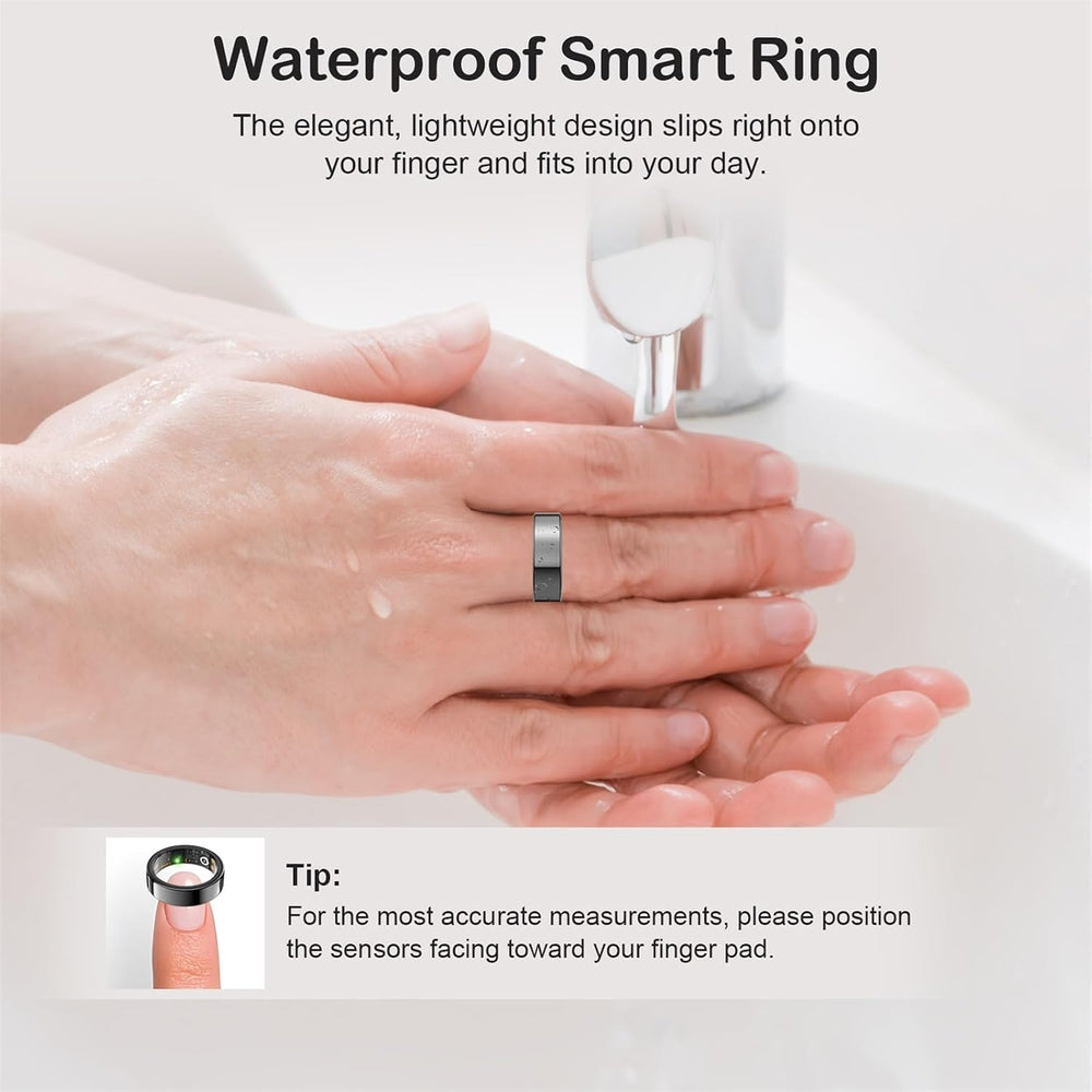 Smart Ring for Women Men, Sleep Activity Health Tracking Ring, Black 8