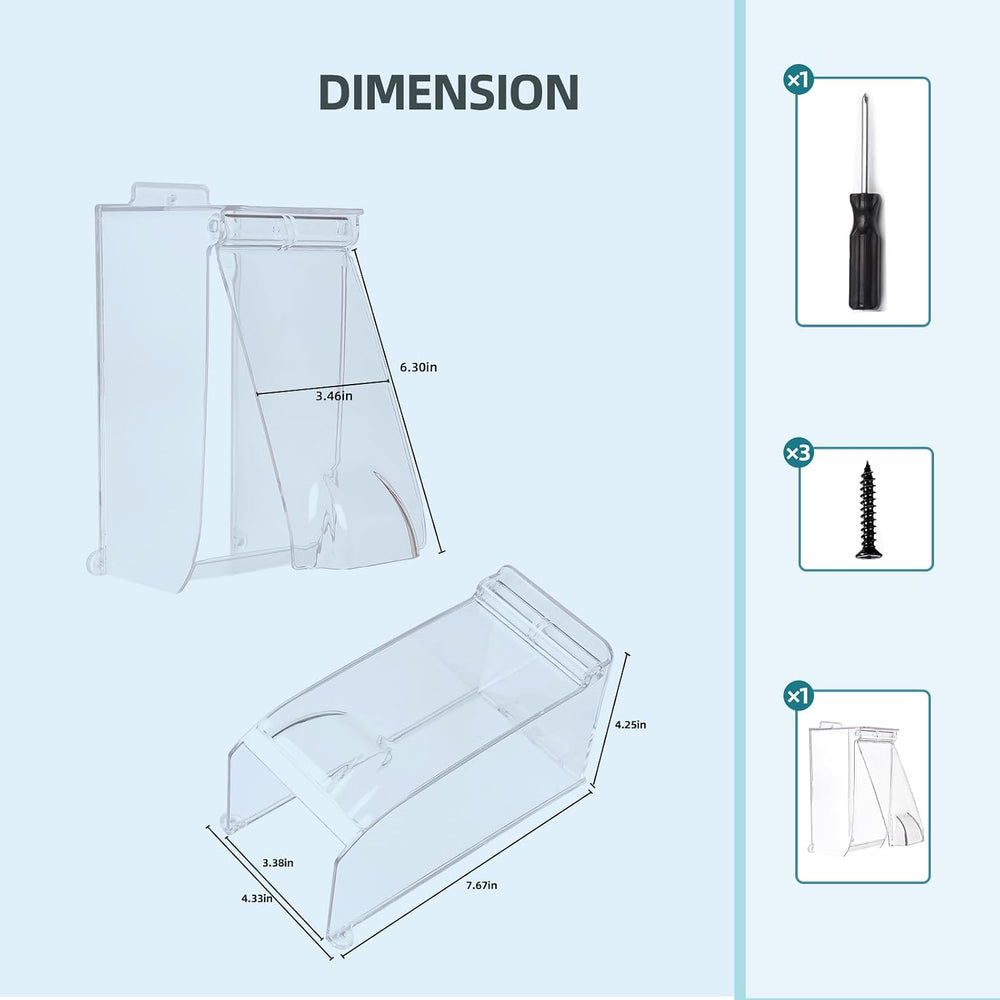 Clear Gate Outdoor Keypad Cover,Flip Access Control Rain Cover，Doorbell rain ...