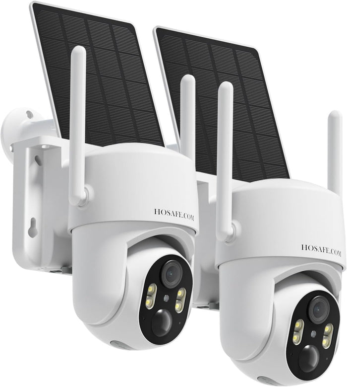 2 Pack WiFi Outdoor Security Camera Wireless, Spotlight Color Night Vision