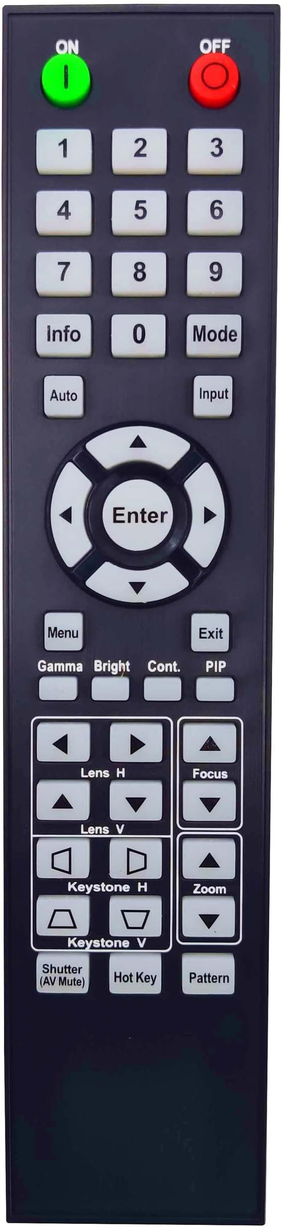INTECHING BR-3074W Projector Remote Control