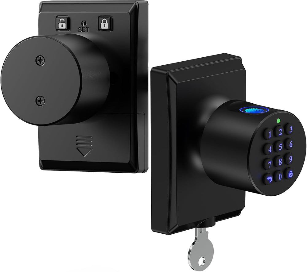 Fingerprint Door Lock Smart Keyless Entry Door Knob with Keypad Electronic Di...