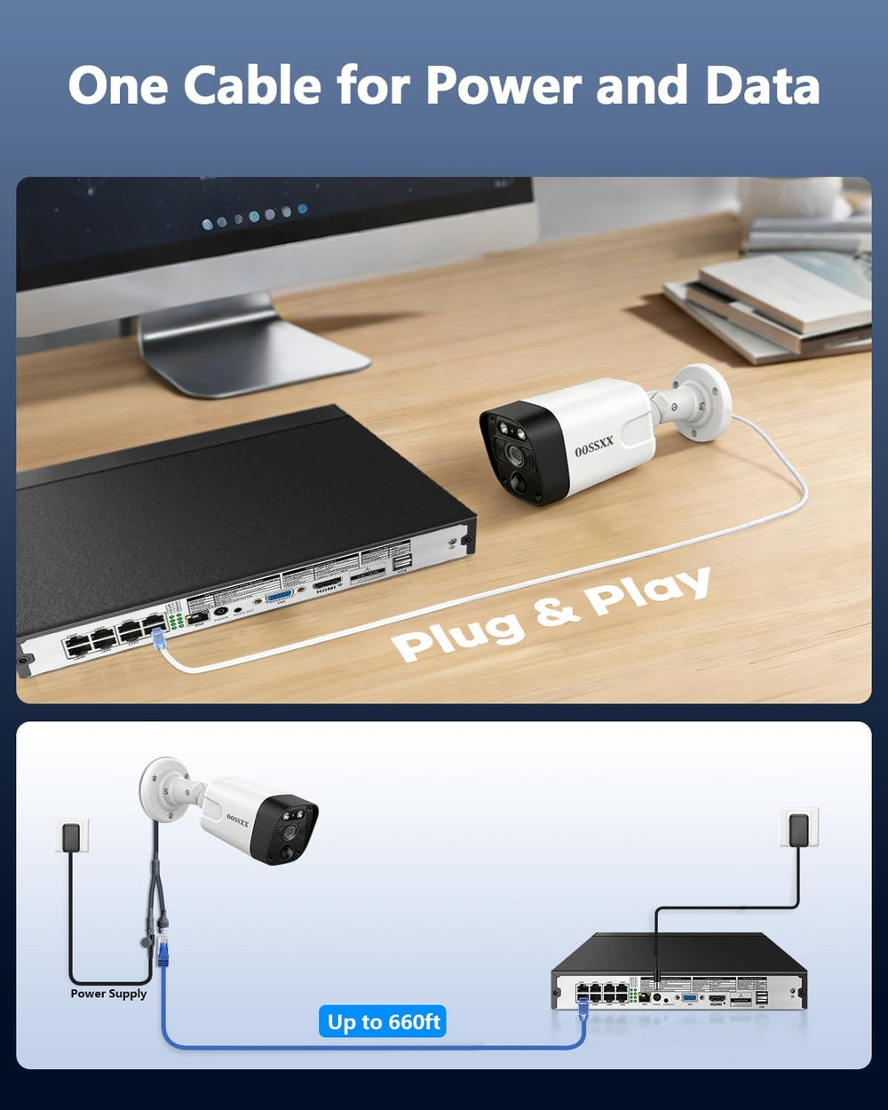 2026 Update 4K 8MP PoE Bullet Outdoor Video Surveillance IP Cameras System