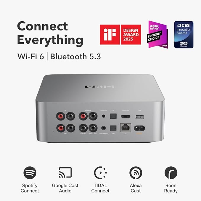 WiiM Ultra Music Streamer & Digital Preamp | 3.5" Touchscreen, Compa...