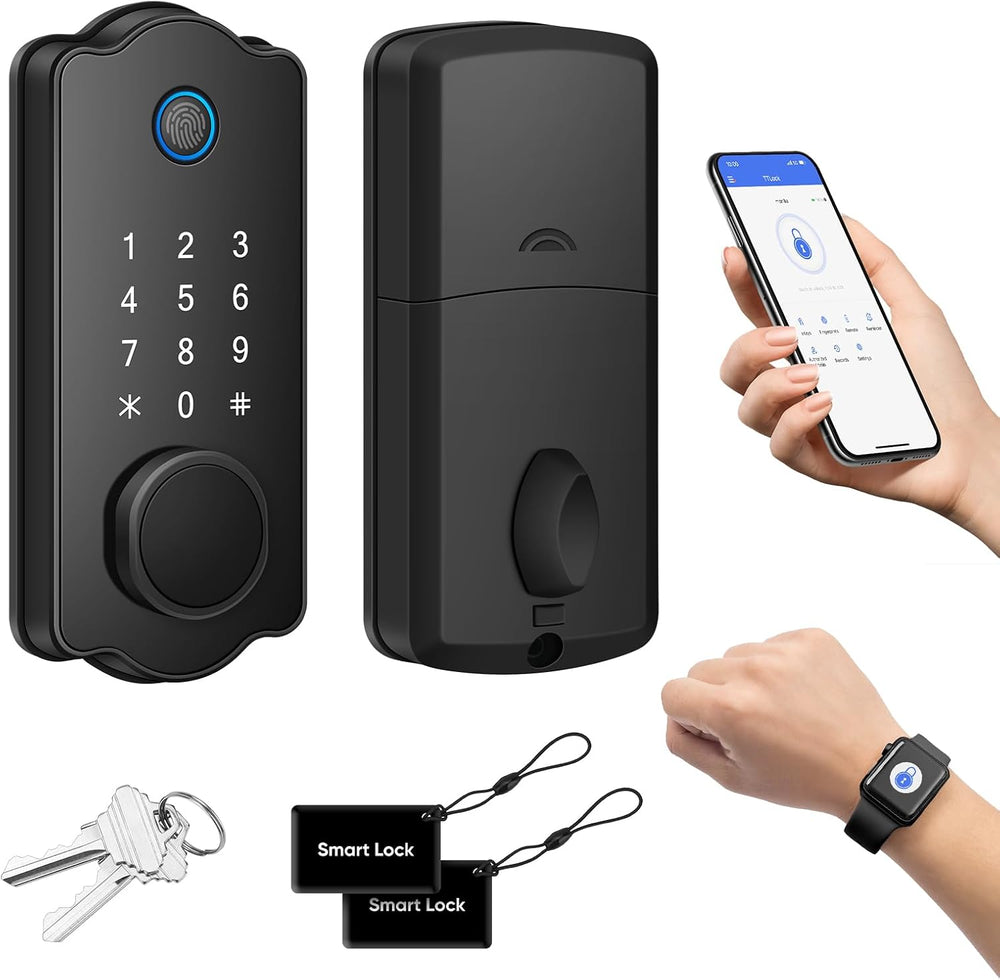 Fingerprint Smart Door Lock, Keyless Entry Deadbolt, Electronic Biometric