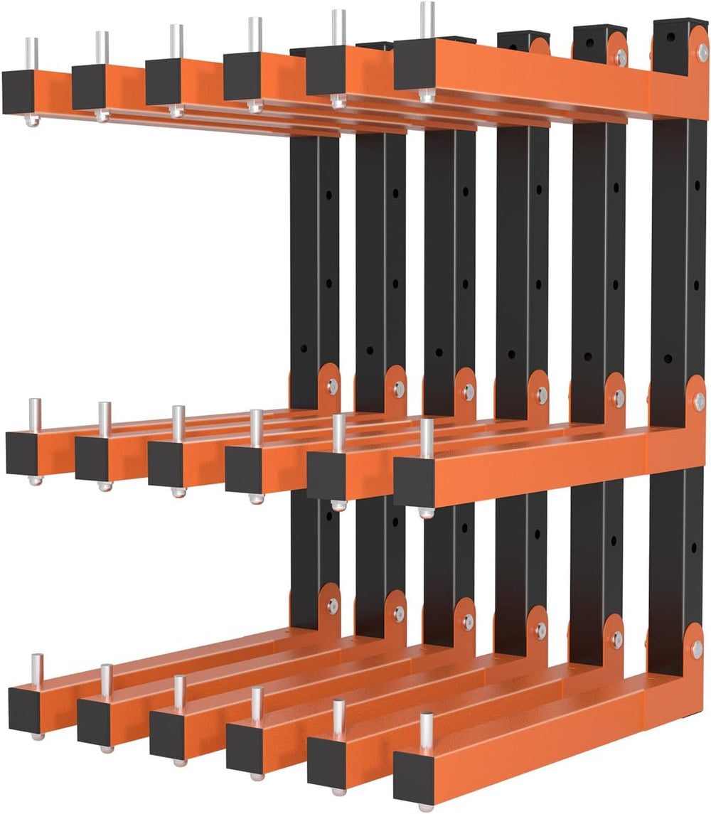 Lumber Storage Rack, Heavy Duty 6 Pack Wall-Mounted Lumber Rack, 1080 lb