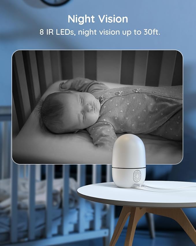 virtavo XD1 Indoor Pet & Baby Camera, No Subscription Required, Dual-Lens...