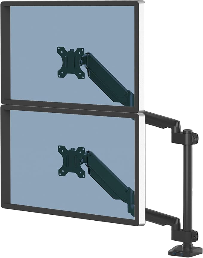 Fellowes 8043401 Platinum Series Stacked Monitor Mount, Adjustable Computer