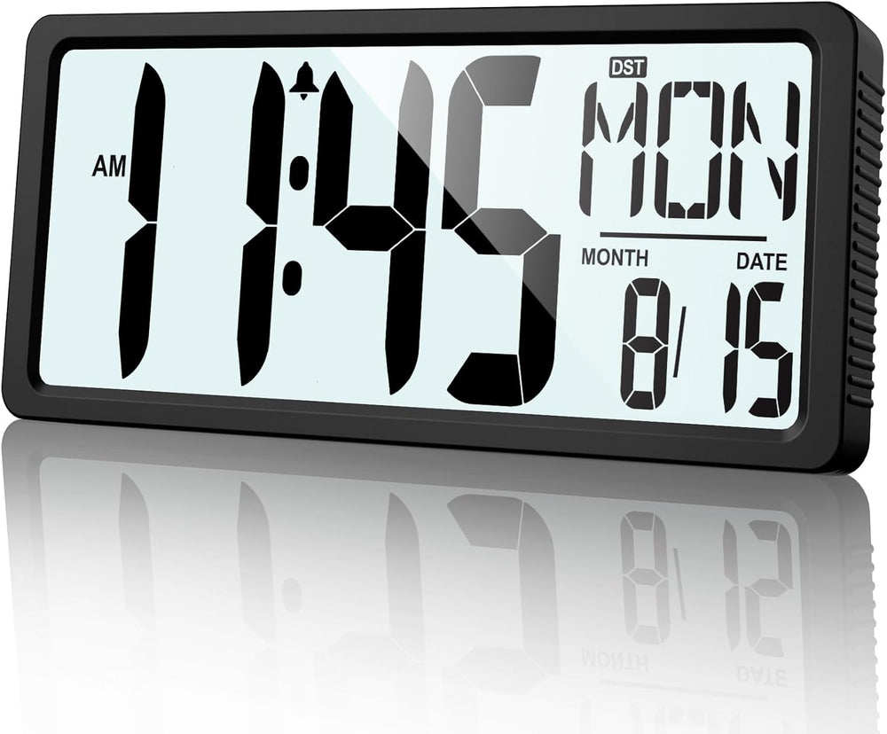XREXS Large Digital Wall Clock Battery Operated