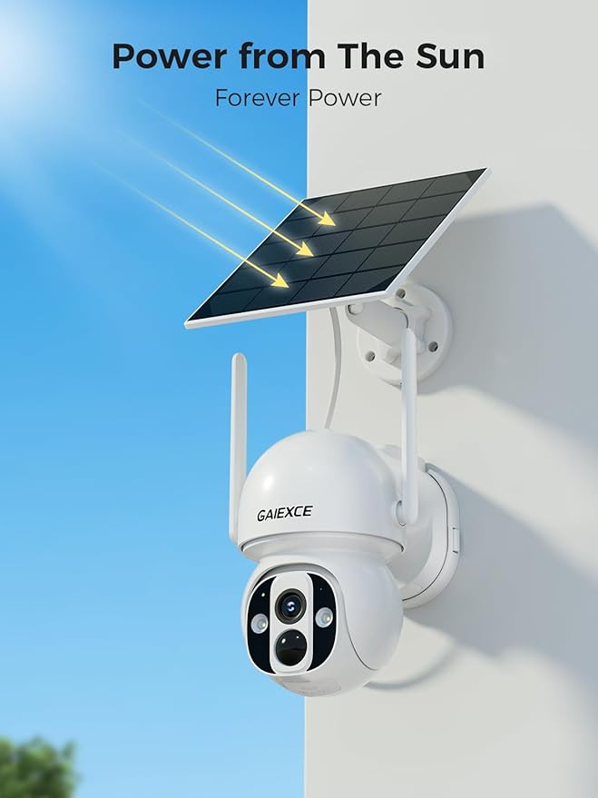 Solar Security Camera Outdoor Wireless WiFi Pro, 4MP Color Night Vision