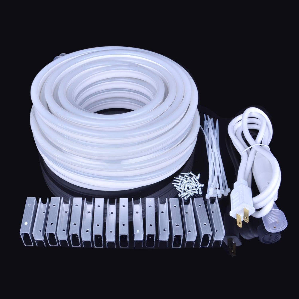 33FT Blue Neon Strip Lights, AC 110V 1200LED for in/Outdoor Lights | Neon Rop...