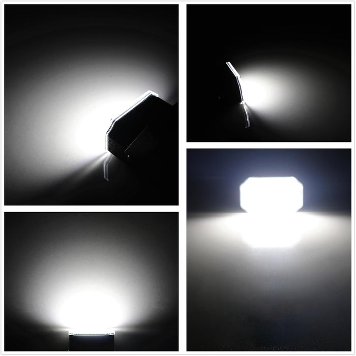 2-Pack Halloween Strobe Lights for Parties, Mini 36 LED White Strobe