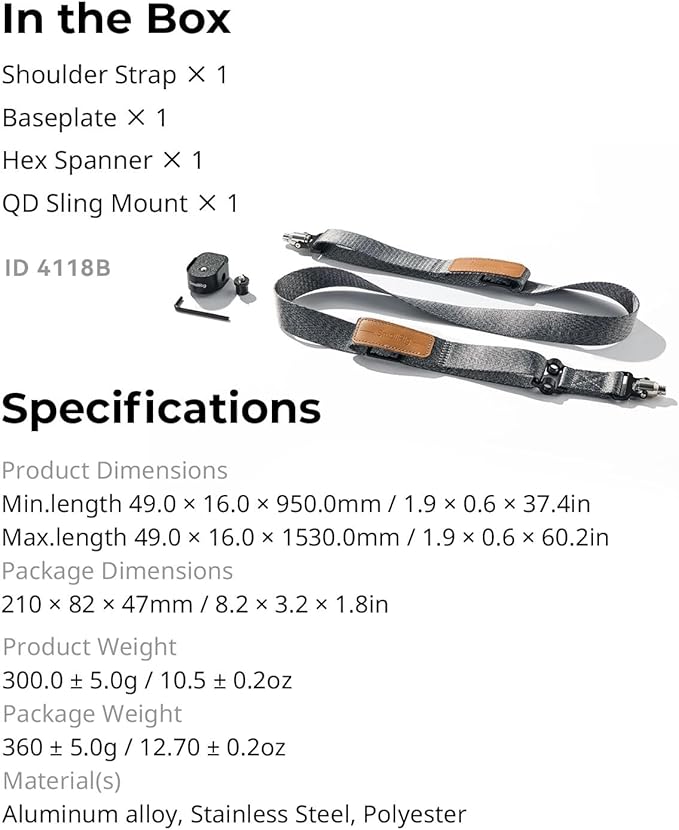 SmallRig RS3 RS2 Weight-Reducing Shoulder Strap Compatible