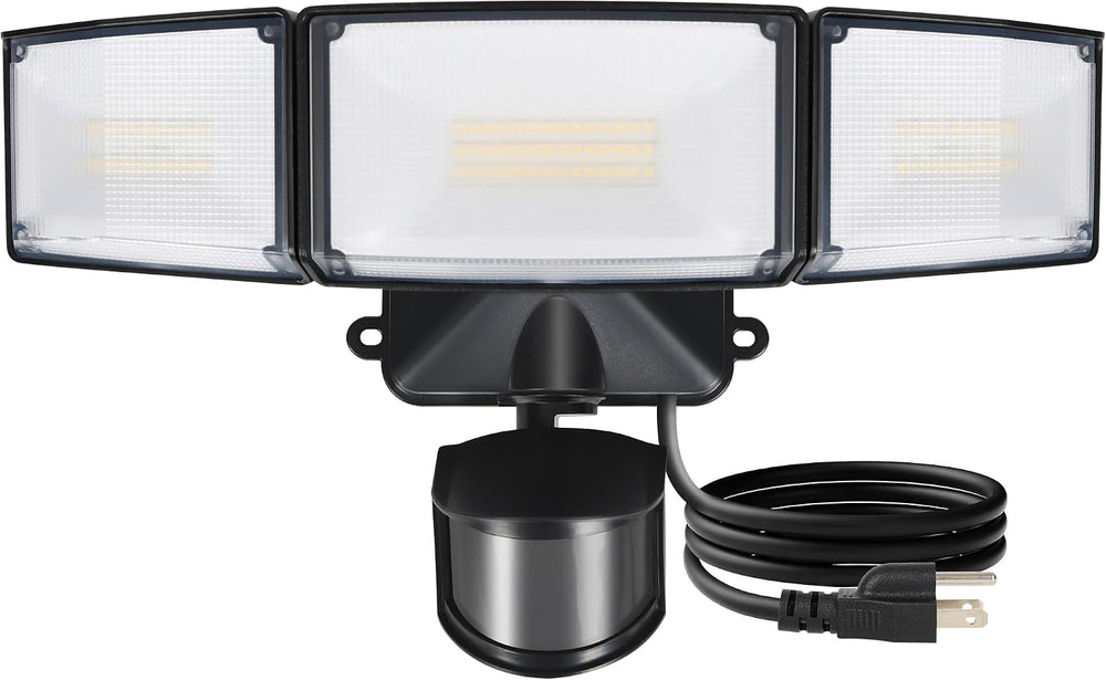 LUTEC 50W Motion Sensor Outdoor Lights, 5500 LM Plug in Flood Light Outdoor