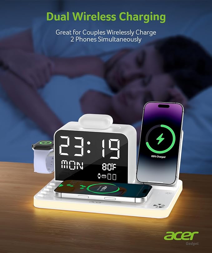 Acer 7-in-1 Wireless Charging Station - 30W Fast Wireless Charger