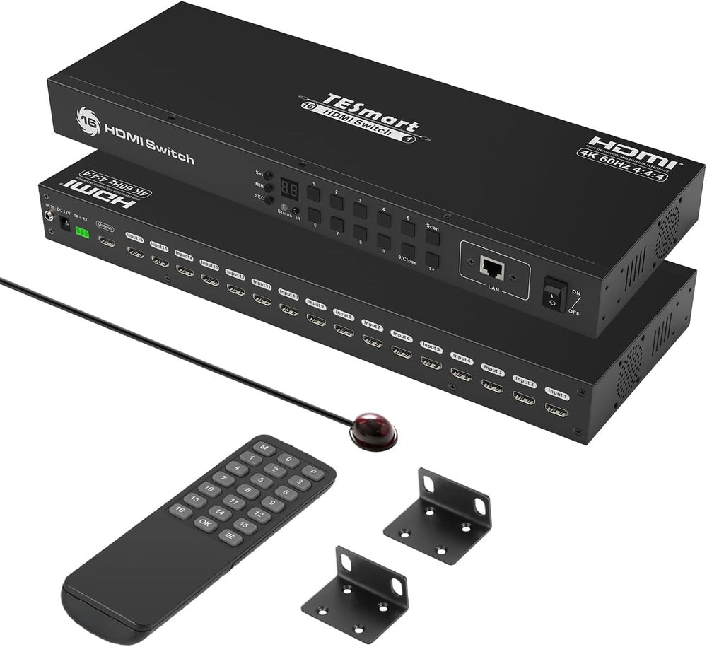 TESmart 16×1 HDMI Switch 16 in 1 Out 4K HDMI Switcher