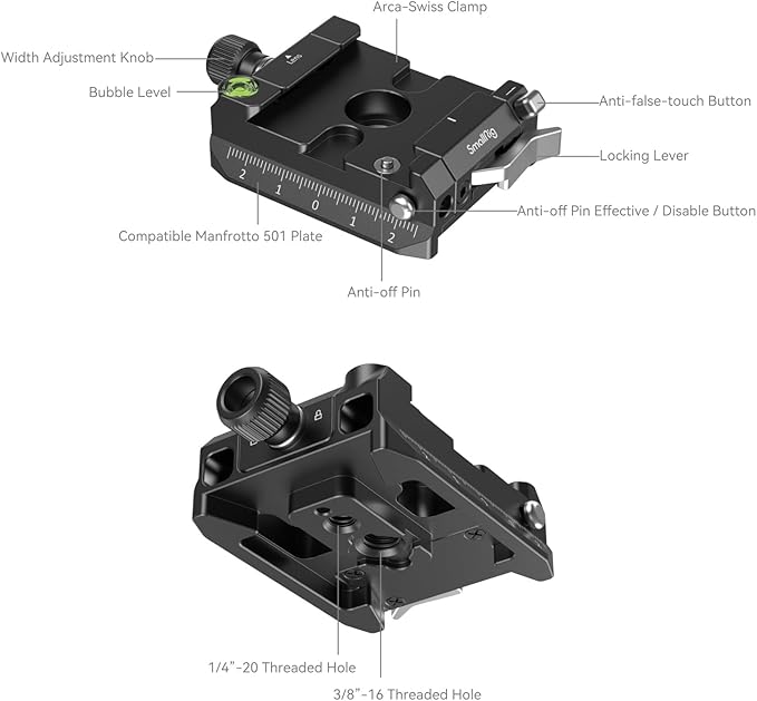 SmallRig Mount Plate Kit with Top Plate
