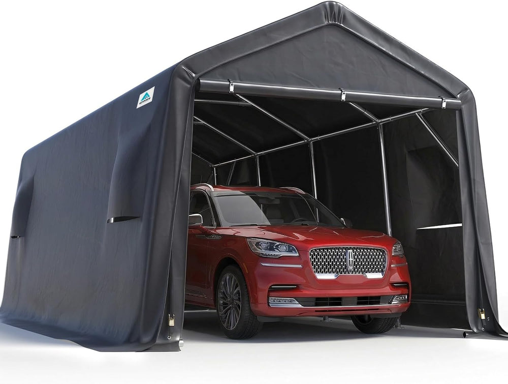 ADVANCE OUTDOOR 10X20 ft Carport Heavy Duty Outdoor Patio Portable Canopy Sto...