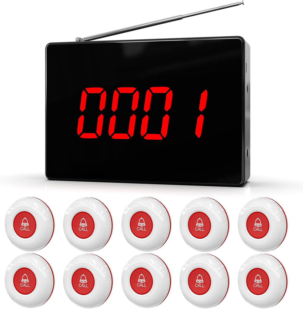 CallToU Wireless Caregiver Pager Nurse Calling System 1000+ft Call Bell Patients