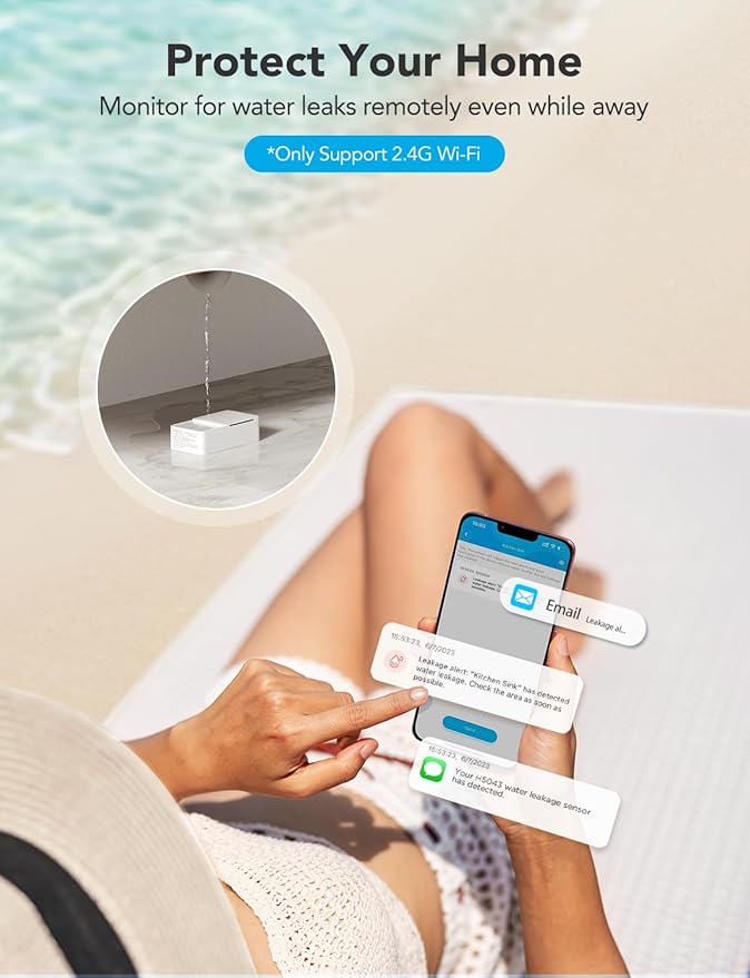 GoveeLife Premium Smart Water Leak Detector 2 (6 Pack)
