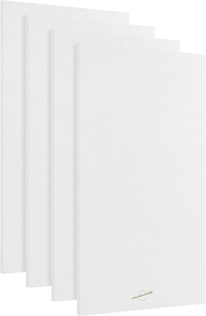 AudioSilk Acoustic Panels, 4 Pack ROOM KIT, Pure White