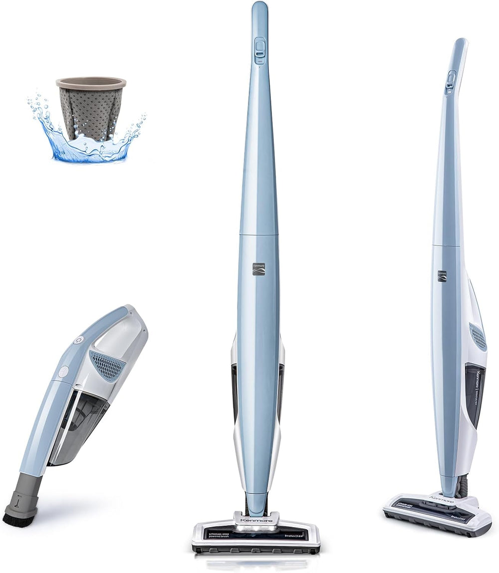 Kenmore DS1020 16V Cordless Stick Vacuum Lightweight 2-in-1 Handheld, LED