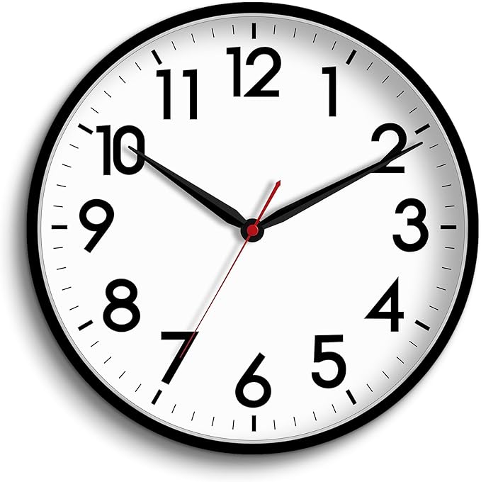 AKCISOT 16 Inch Wall Clock Large Silent Non-Ticking Wall Clocks Battery Operated