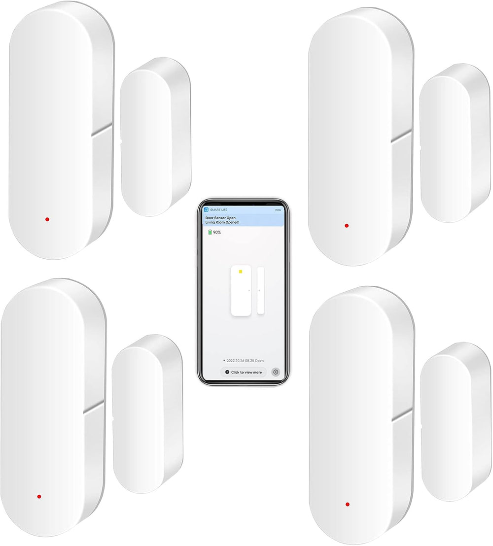 WiFi Door Sensor: Smart Door Open/Closed Detectors, Wireless Window Sensor (4...