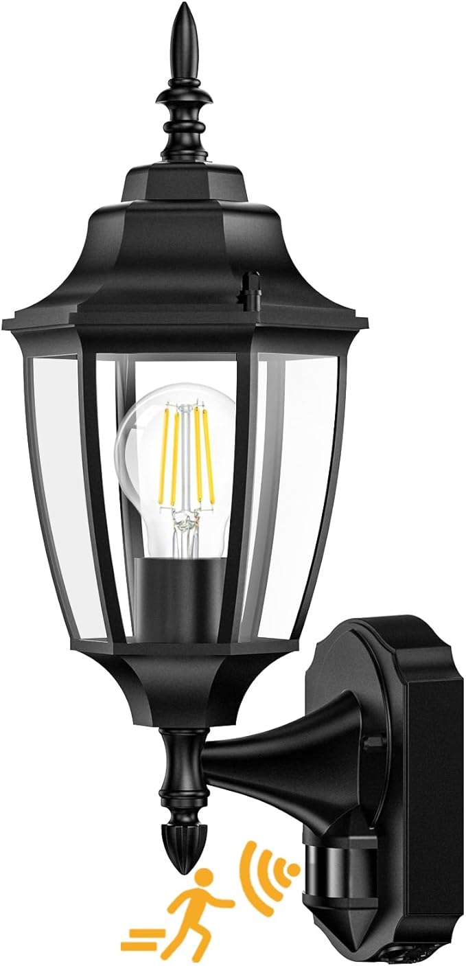 Lamomo Motion Sensor Outdoor Lights, Dusk to Dawn Outdoor Lighting, Exterior
