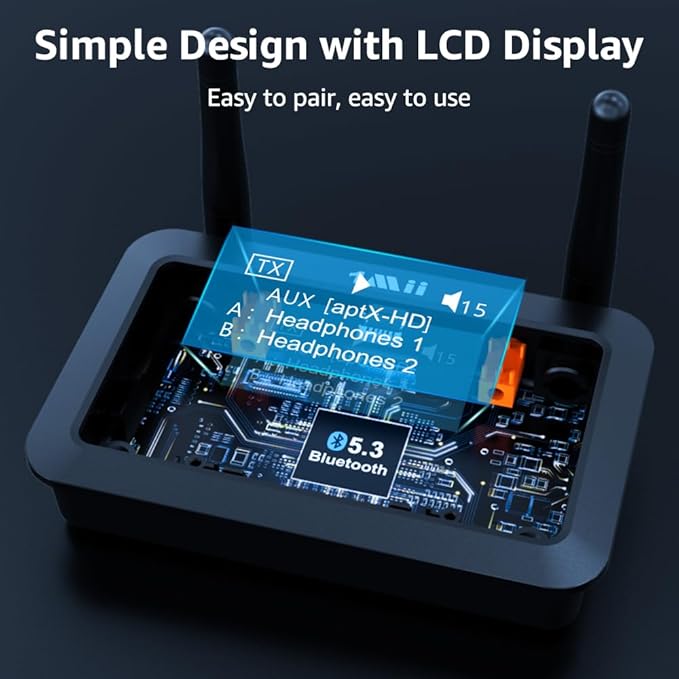 1Mii B03Pro+ Bluetooth 5.3 Transmitter Receiver Certified LDAC
