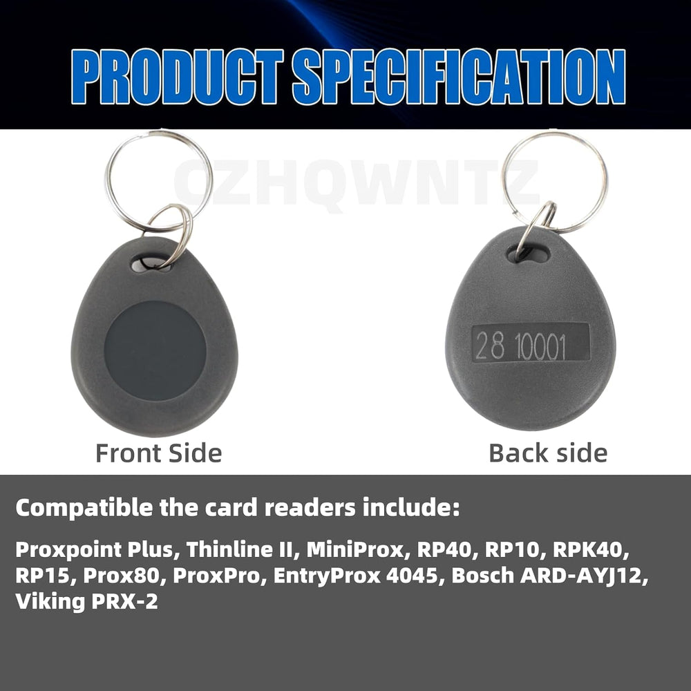 100 pcs 26 Bit Proximity Key Fobs Weigand Prox Keyfobs Compatable with ISOPro...