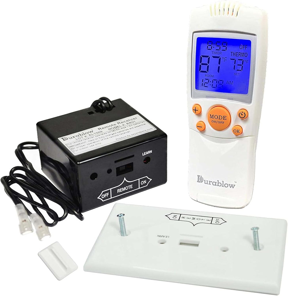 Durablow TR1004 Gas Fire Fireplace On/Off Remote Control Kit + Thermostat +