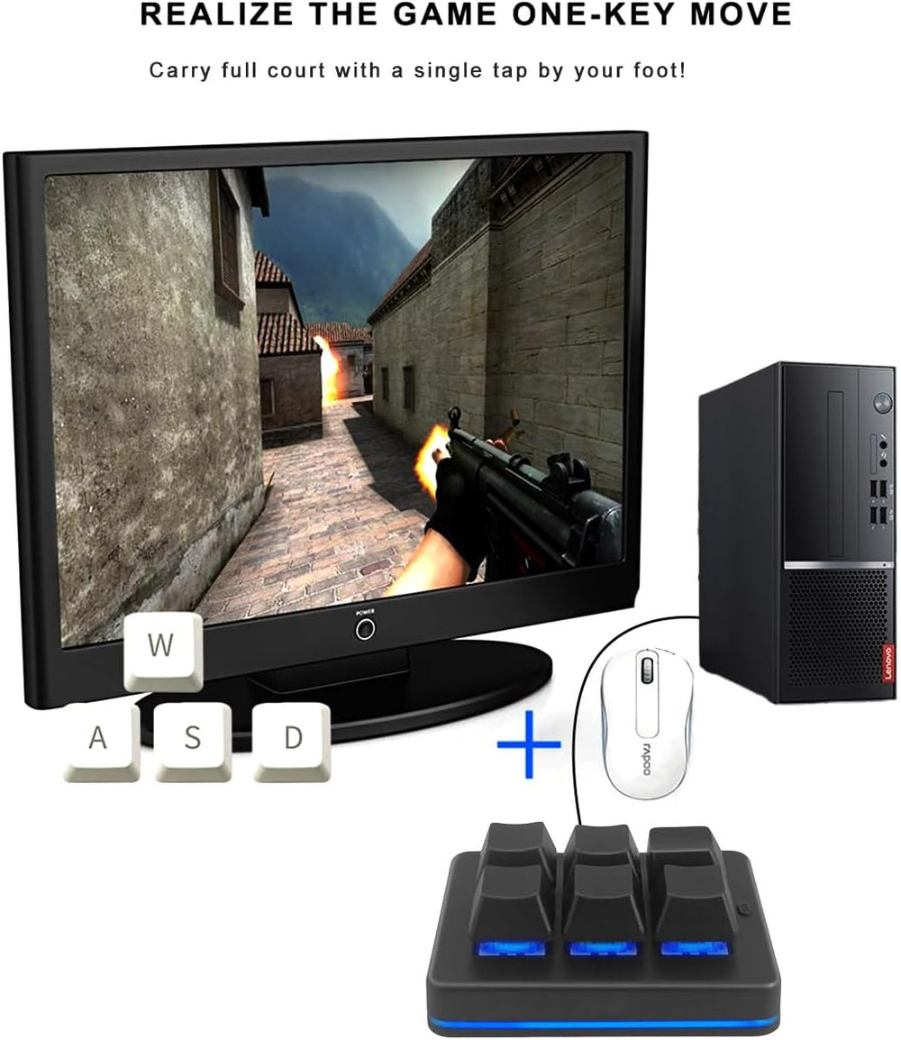 6 Key Mini Keypad Wireless USB Mechanical Gaming Macro Keyboard Customized Pr...