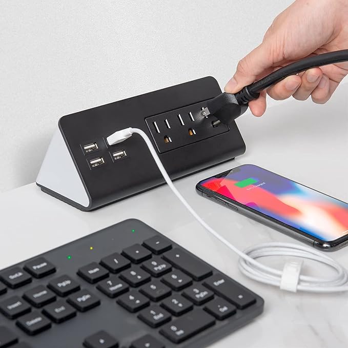 Emerising 2-Pack Desk Edge Mount Power Strips