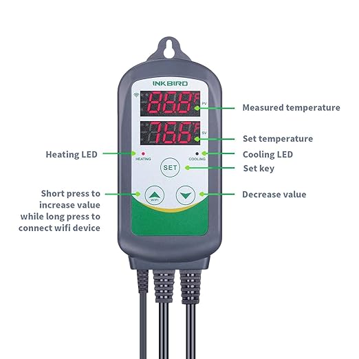 Inkbird WiFi ITC-308 Digital Temperature Controller Thermostat Remote