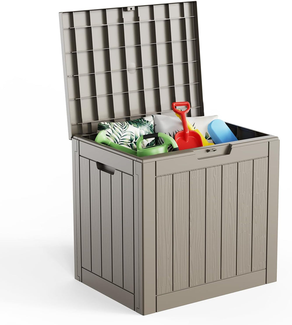 EasyUp 33 Gallon Indoor Outdoor Storage Box Waterproof Deck Box
