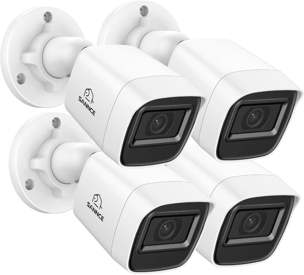 SANNCE 2MP 1080P TVI Bullet Cameras, 100ft Night Vision, IP67(4 Pack)