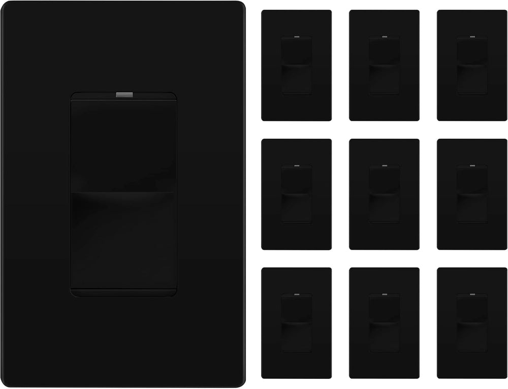 LIDER Minimalist Design Matte Finish Lighted Decorator Switch (10-Pack)
