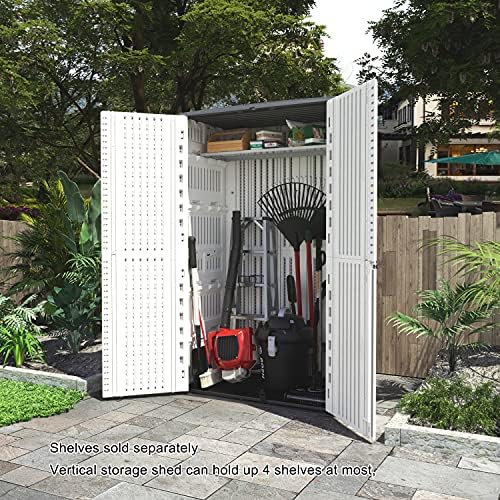 Kinying Outdoor Storage Cabinet, Vertical Storage Shed Perfect to Store Patio...