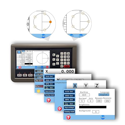3 Axis DRO Digital Readout Magnetic Scale DRO Display Kit CNC Milling Lathe