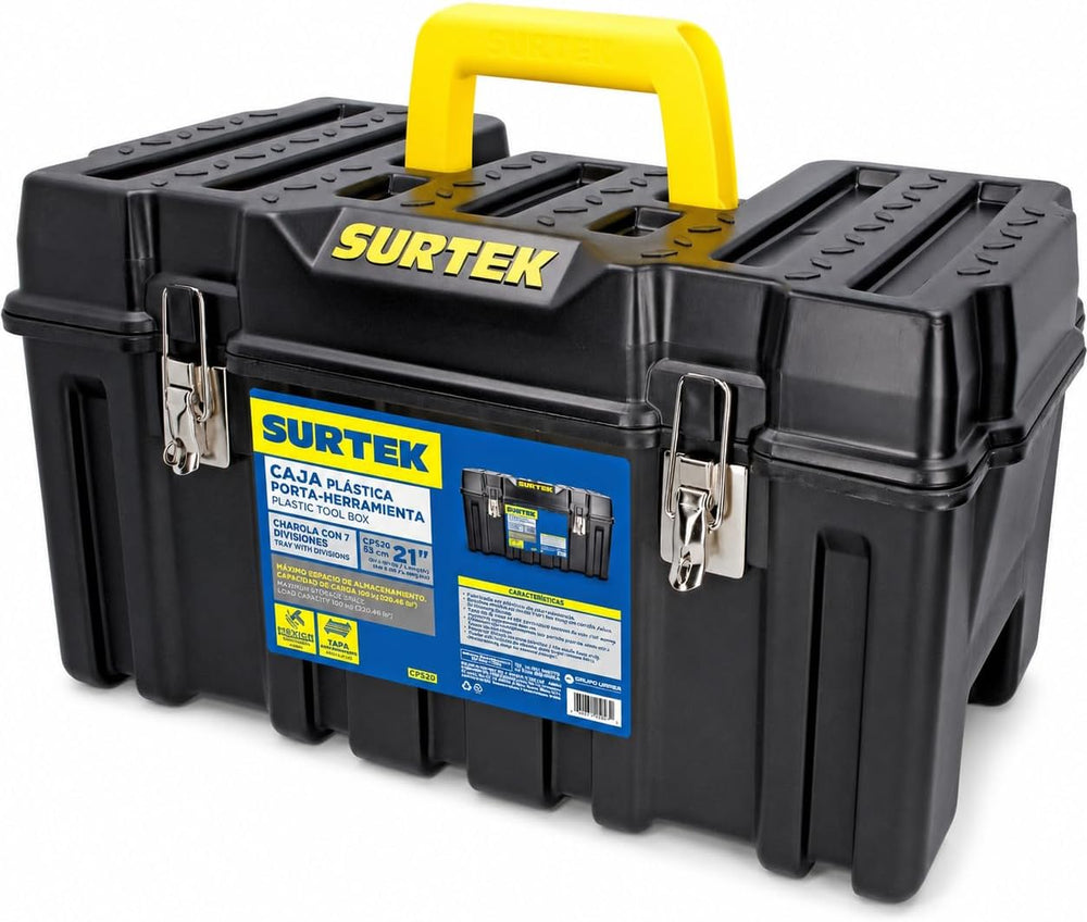 SURTEK Tool Box - 21" x 11" x 10" Mobile Tool Carrier with Mou...