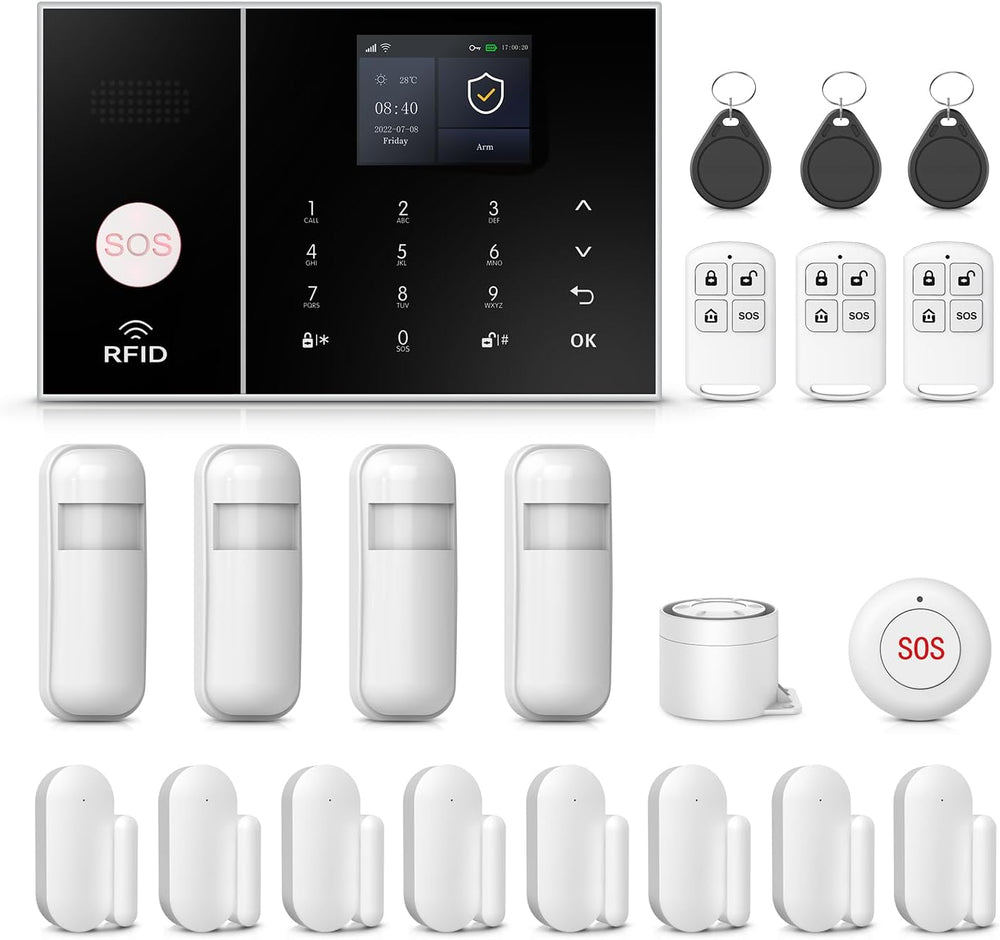 PGST WiFi Alarm System for Home Security, DIY Door Alarm Sensors, Tuya App