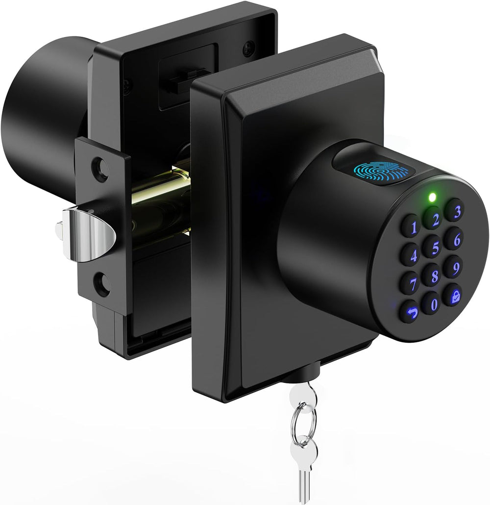 Fingerprint Smart Keyless Entry Door Lock Knob Biometric Keypad Digtal Lock