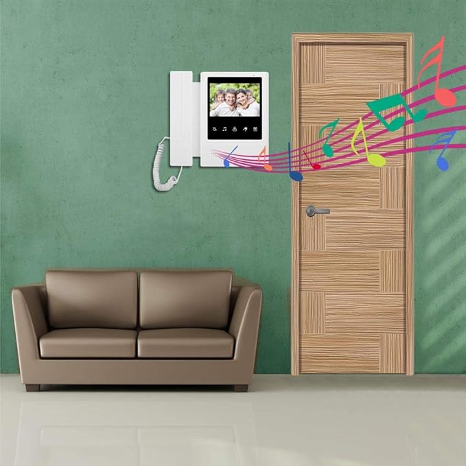 AMOCAM Video Door Phone System, 4.3 Inches Touch Monitor Wired Video Intercom