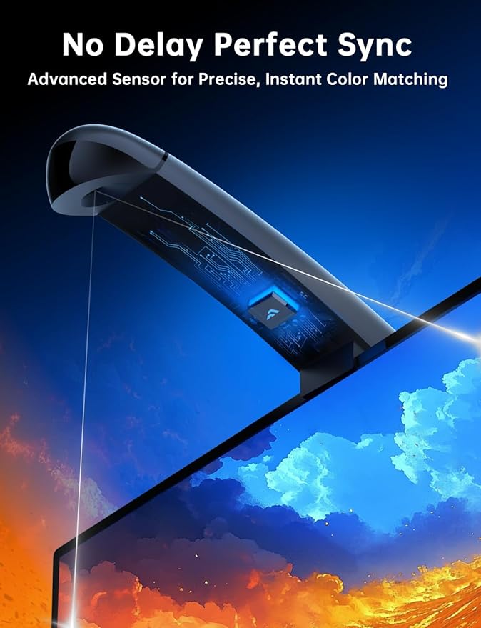 FFJ TV LED Backlight with Sensor, 14.7ft Cuttable RGB Lights That Change with TV