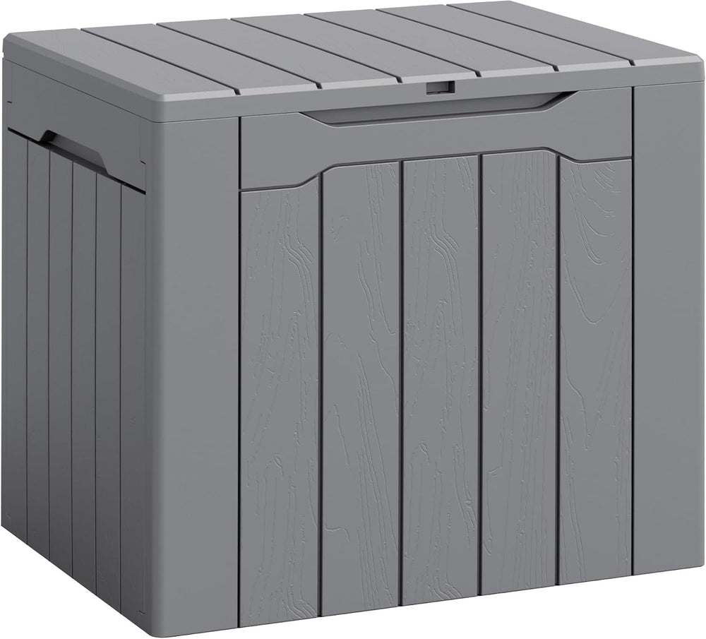 Flamaker Deck Box 30 Gallon, Waterproof Resin Small Storage Box with Lid